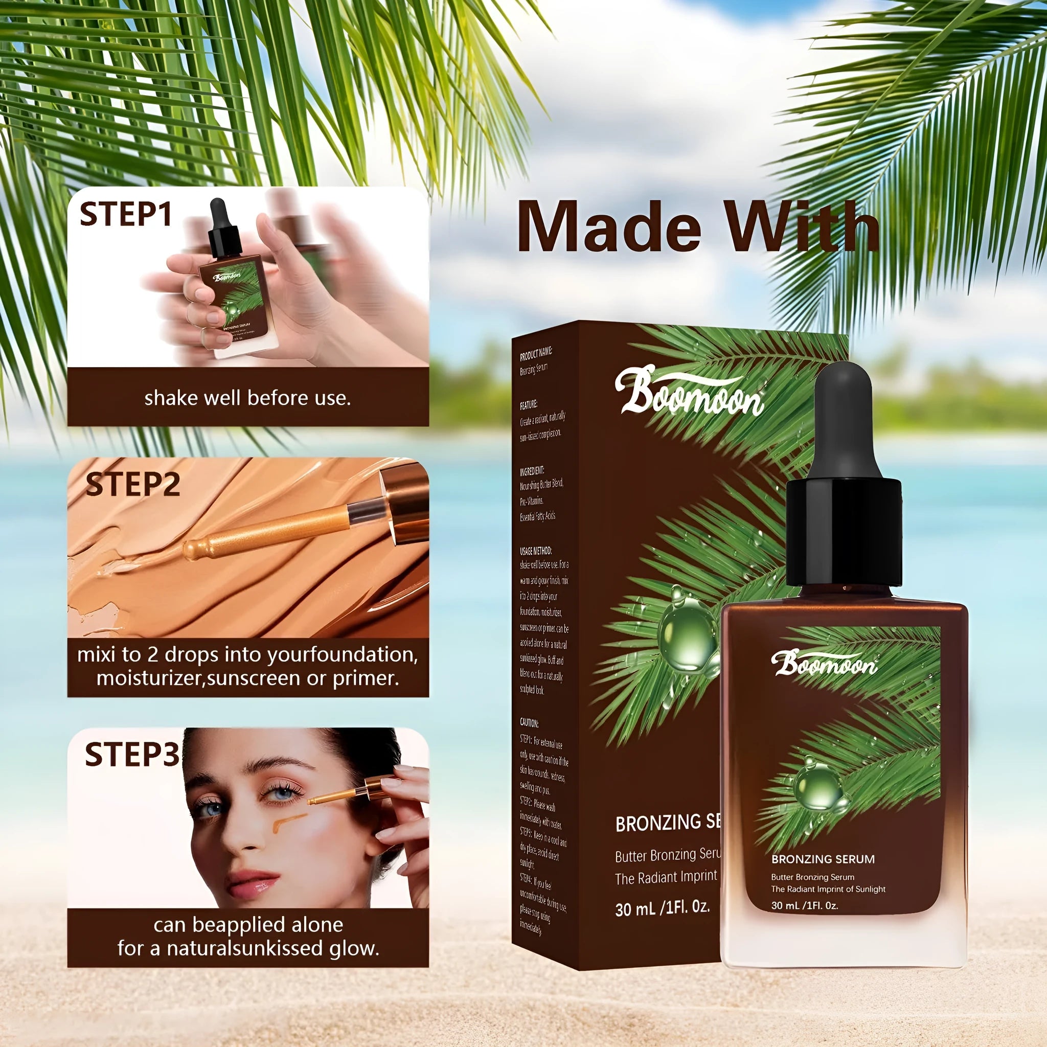 Bronze black 30ml bottle of nursing solution moisturising care solution