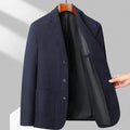 Men's loose fit wool coat in solid colours for spring and autumn casual wear