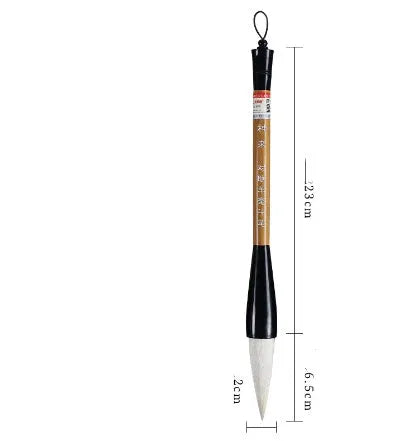 Large traditional Chinese painting brush with mixed wolf and sheep hair bristles for ink wash artwork