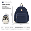 Women's solid-colour shoulder camera bag with a detachable iPad pocket in splash-proof polyester fabric.