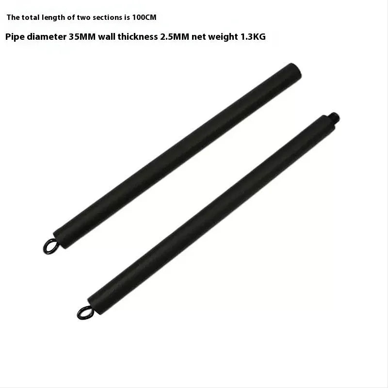 Two-segment push-and-pull fitness stick with rope for yoga and Pilates resistance training