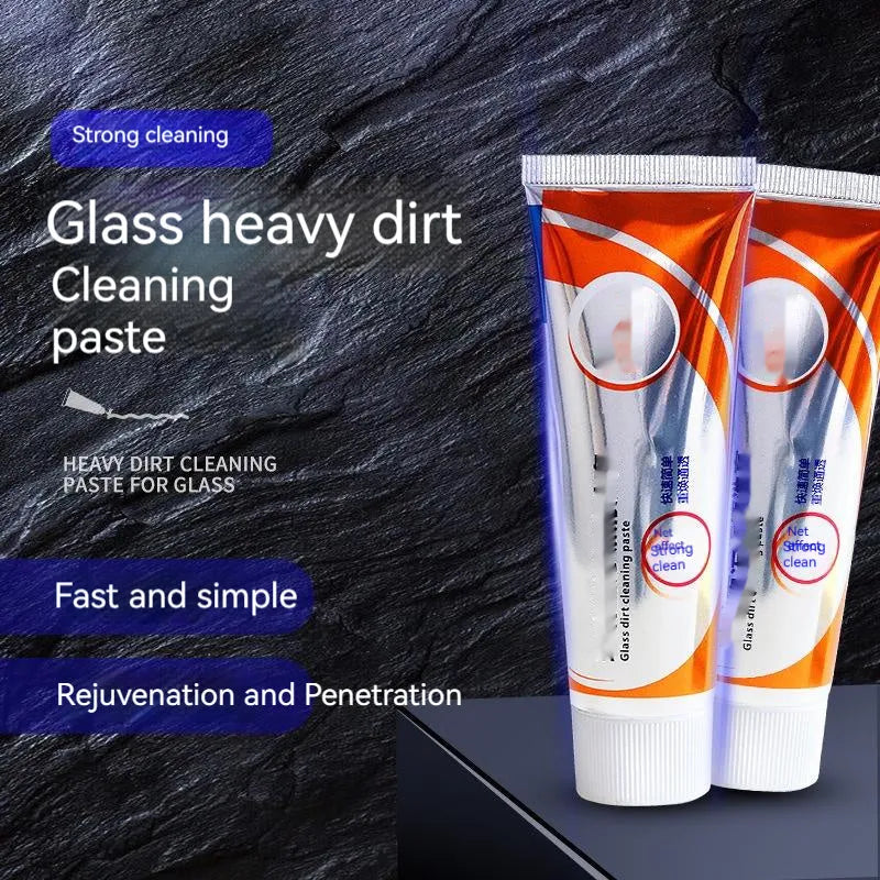 65ml white car windshield cleaning paste bottle with spong mop for oil stain removal from vehicle glass
