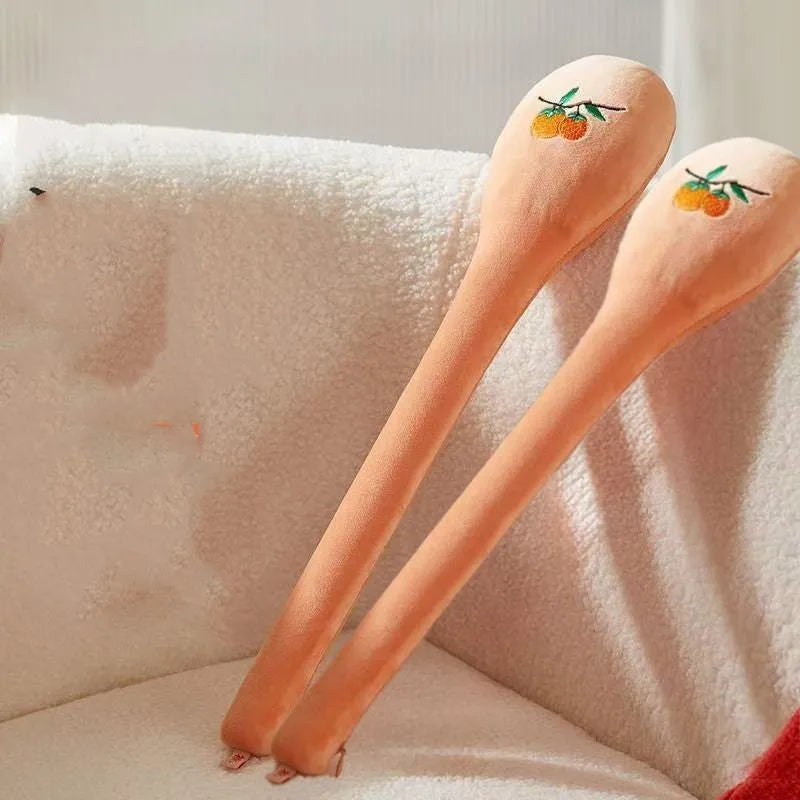 48 cm long manual massage stick with a zipper style design and a meridian flap for percussion therapy.