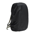 Army green Pu material backpack rain cover shown unfolded, suitable for 80-litre packs.