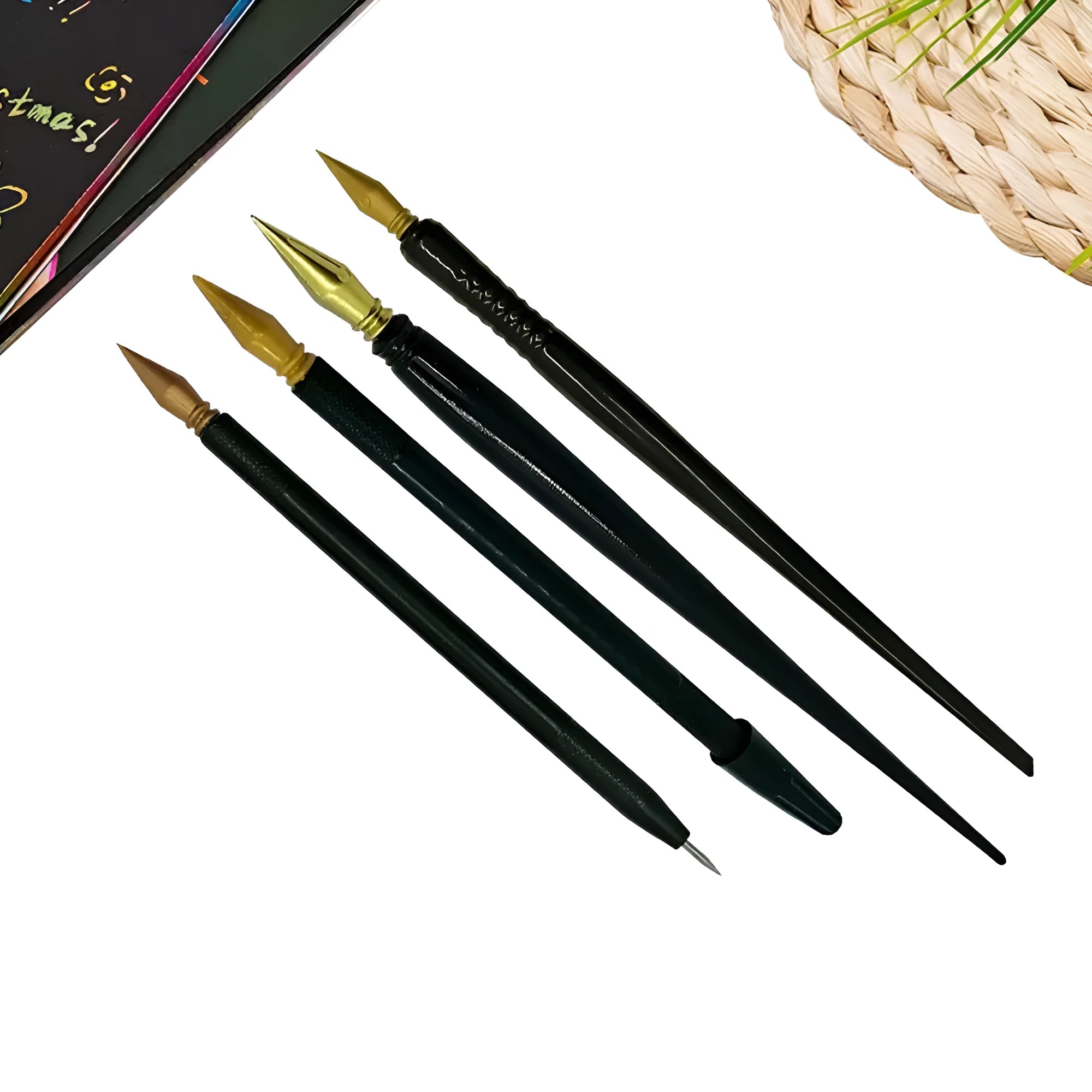 Plastic scratch art pen tool for children's creative activities and paper crafts