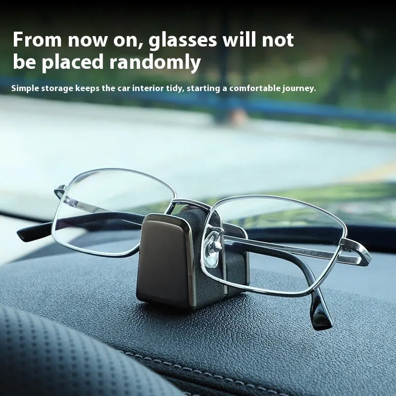 Car dashboard glasses clip nose pad in zinc alloy leather with compact 3.7cm dimensions