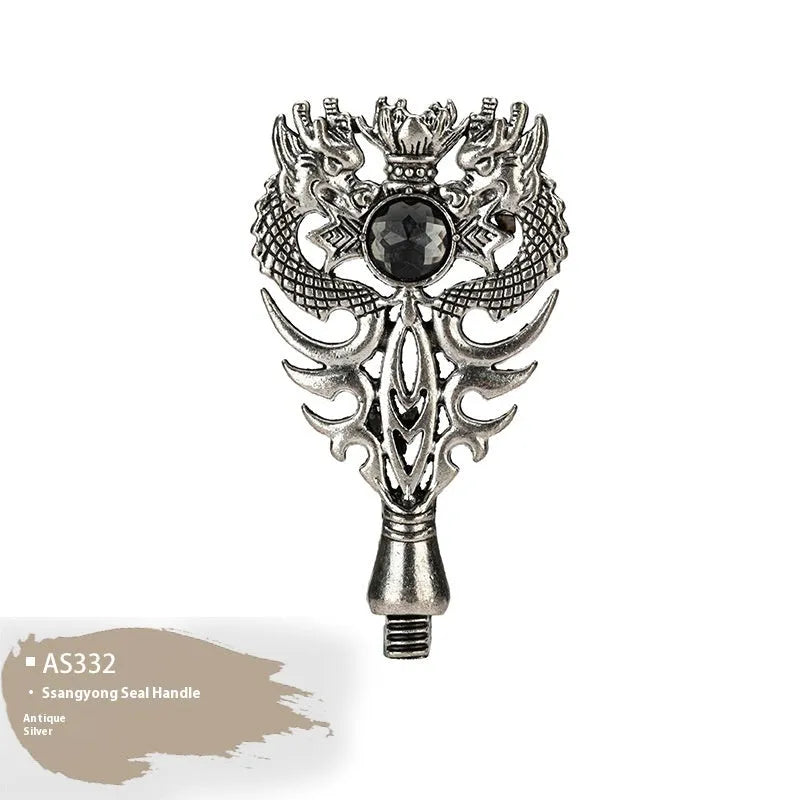Wooden wax seal handle in a selection of different colour and decorative finishes.