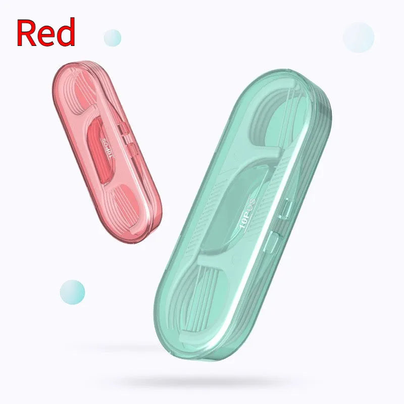 Disposable dental floss in portable bag packaging with independent single packs