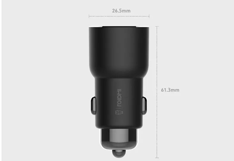 Ruimi 3S Music Bluetooth Car Charger in black with USB port