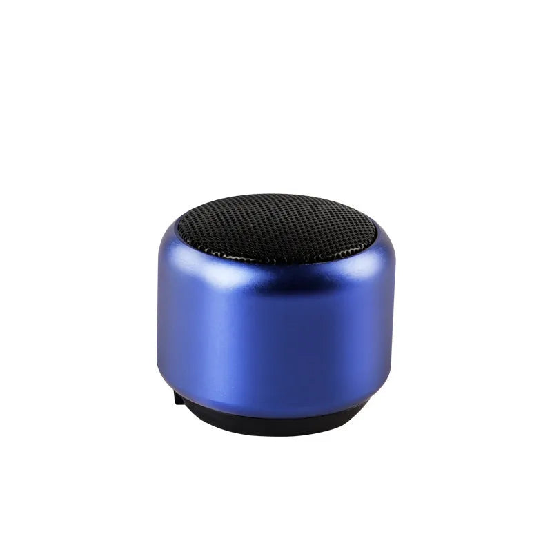 Small portable outdoor mini speaker in black, blue, gold or pink with Bluetooth wireless capability