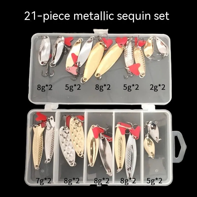 Gold and silver metal fishing lure sequins for custom bait decoration and lure making