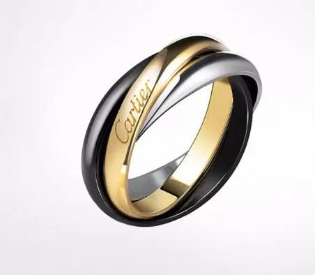 Silver couple rings with diamond designs in multiple colour combinations and geometric shapes