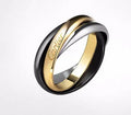 Silver couple rings with diamond designs in multiple colour combinations and geometric shapes