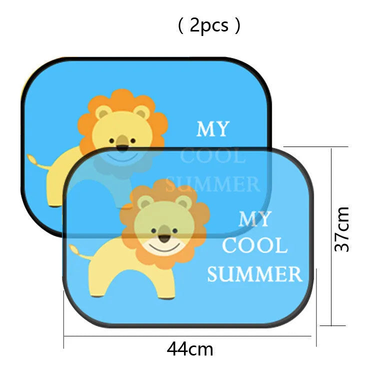 Electrostatic adsorption car side window sunshade pair made from nylon mesh material
