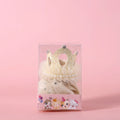 Pet cat wearing a princess crown headdress with a long veil, available in beige or pink.
