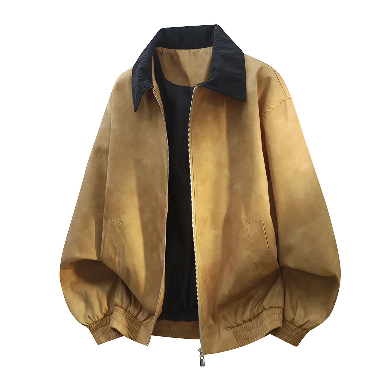 Men's stitching lapel casual jacket in Lycra fabric available in multiple colours