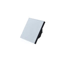 86-type touch light switch with tempered glass panel in black, gold, or white finish