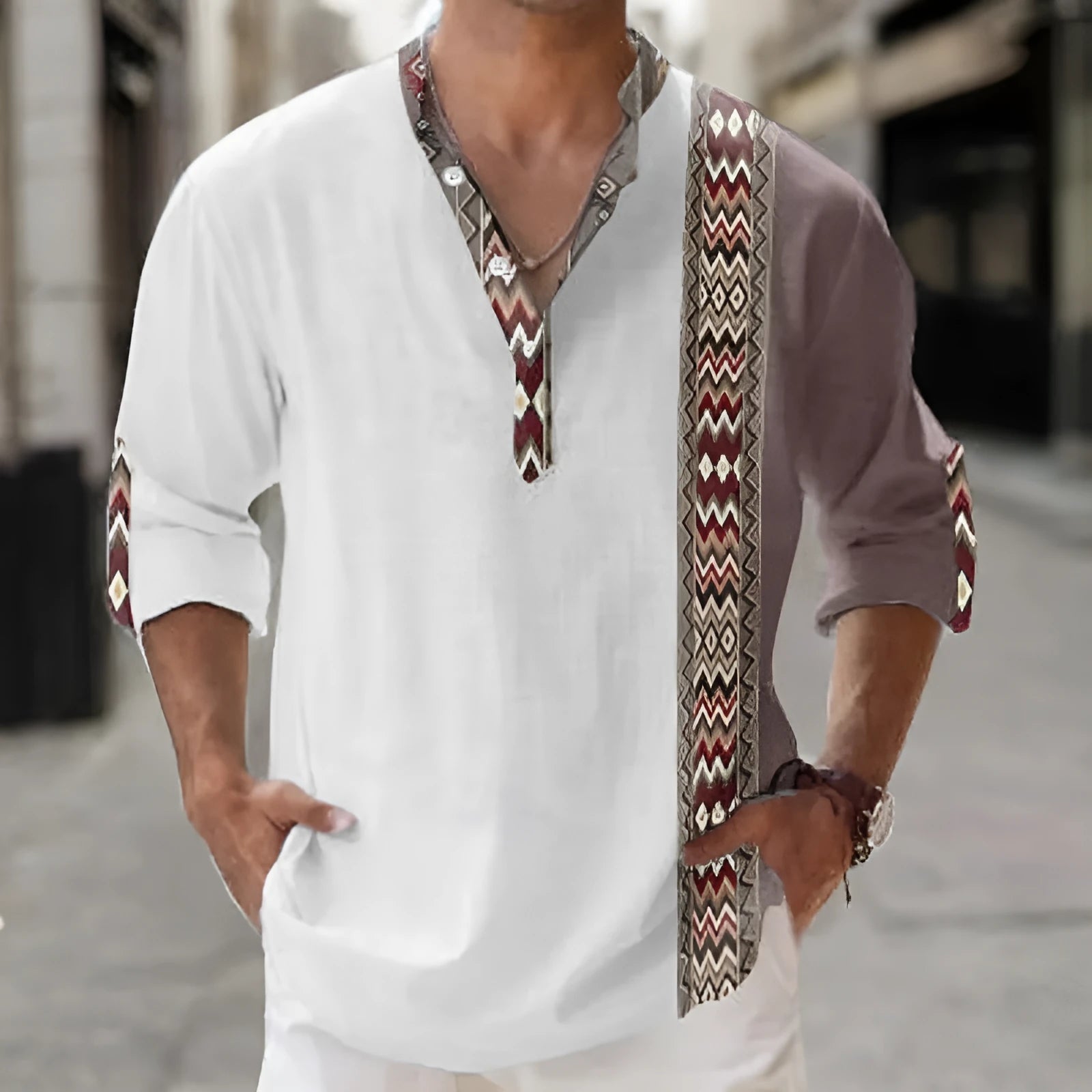 Thin striped Hawaiian long sleeve shirt in multiple colour options sizes S to 6XL