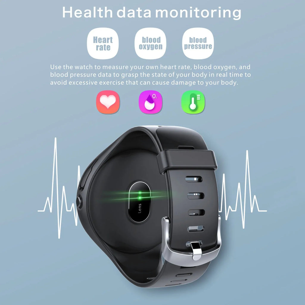 Black detachable smart bracelet and Bluetooth headset combo showing colour screen and earbuds.