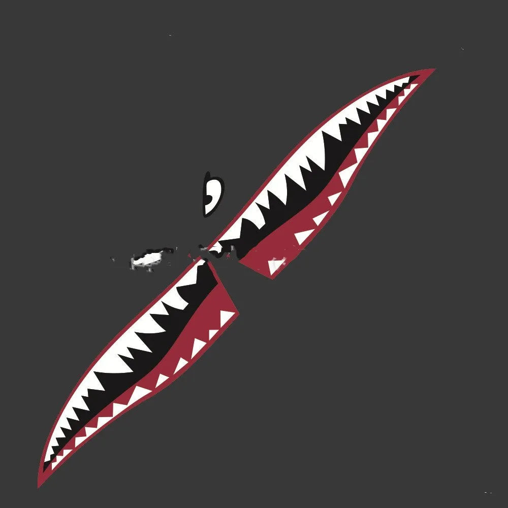 Shark latte art design car sticker on PVC material for outdoor vehicle decoration
