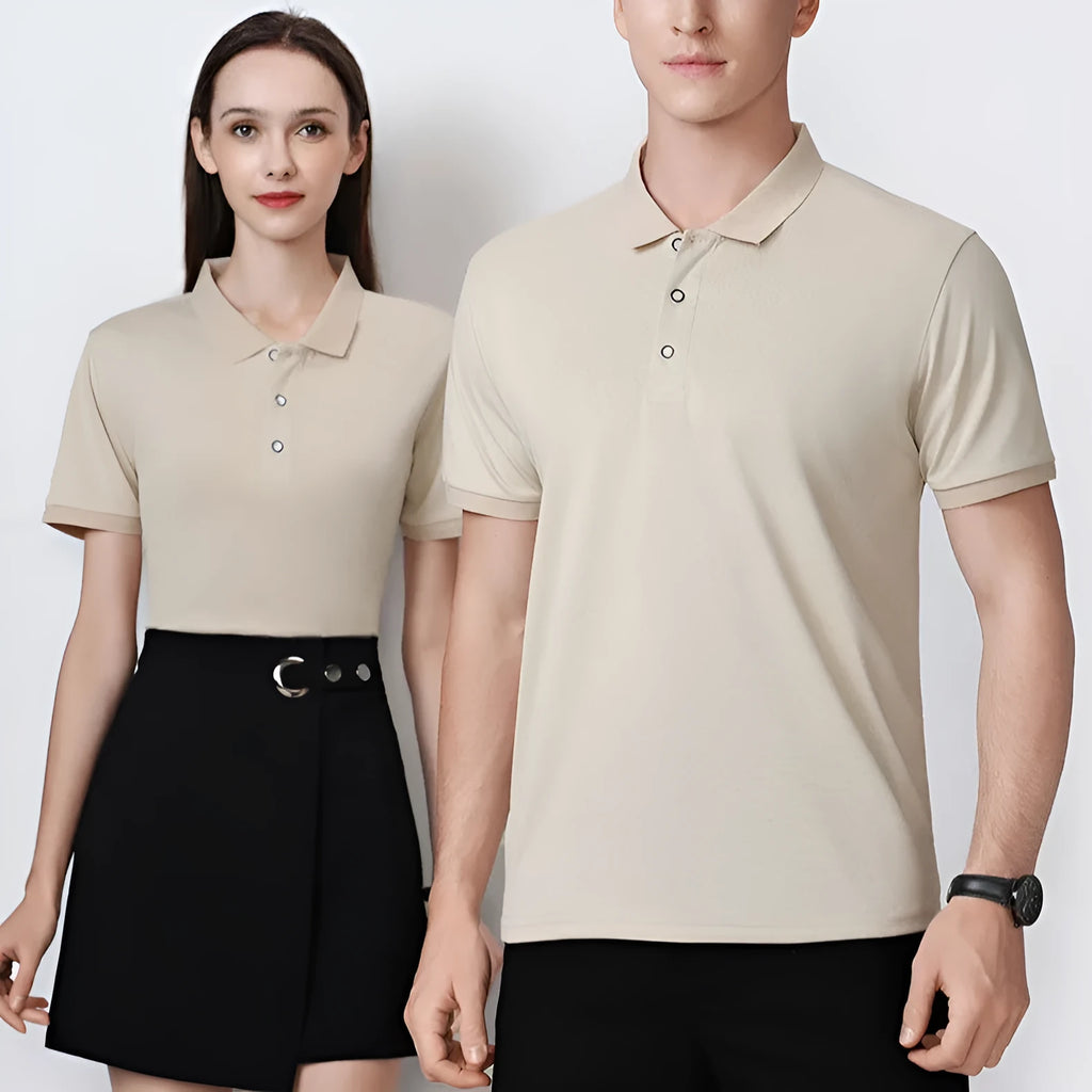 Ice silk polo shirt with advertising logo pattern in multiple colour options