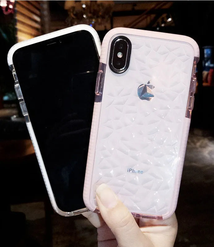 TPU smartphone back cover case with striped pattern for iPhone models
