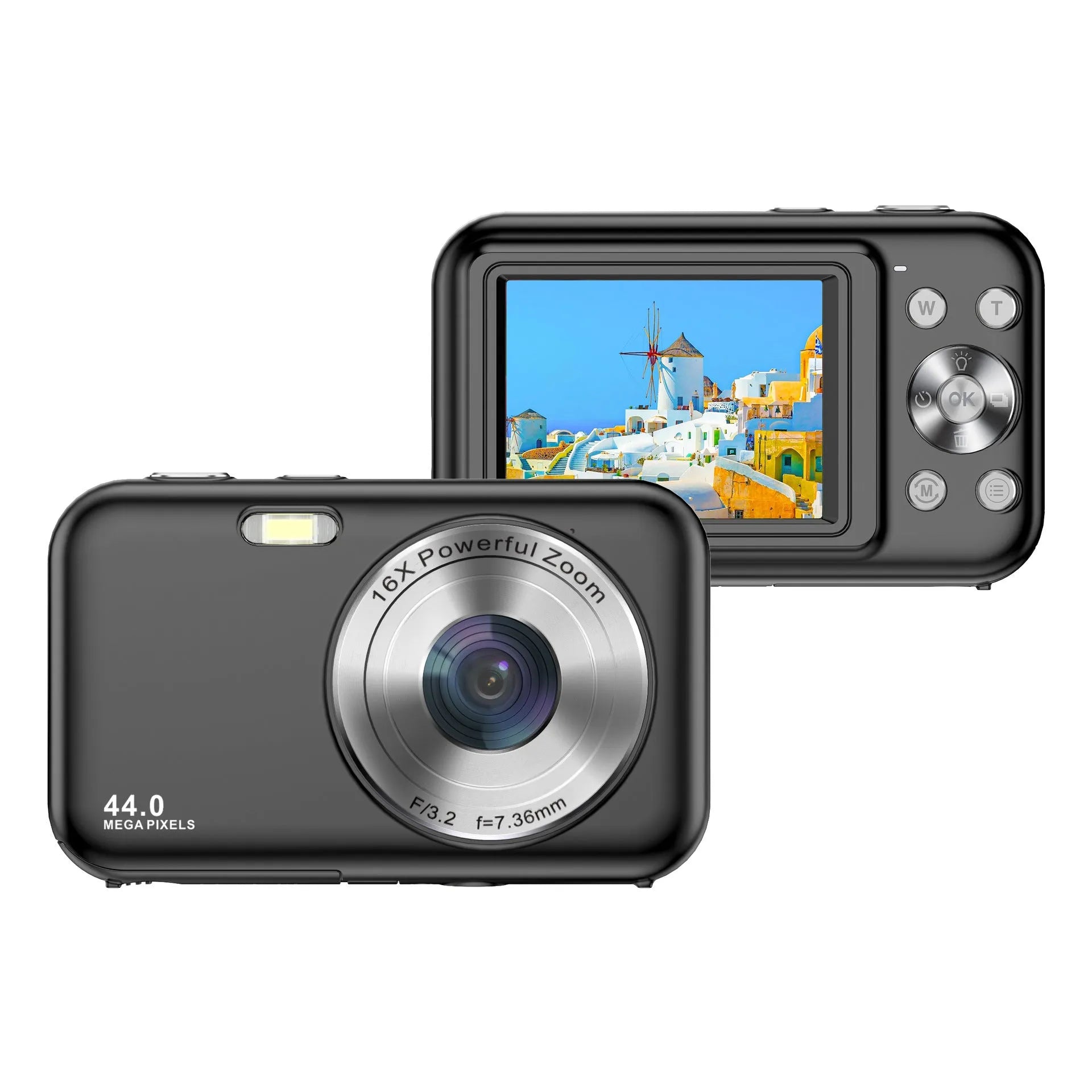 Children's digital camera with 44MP sensor and 2.4-inch screen in four colour options