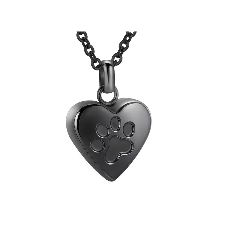 Titanium steel openable heart cinerary necklace for ashes in choice of five colours