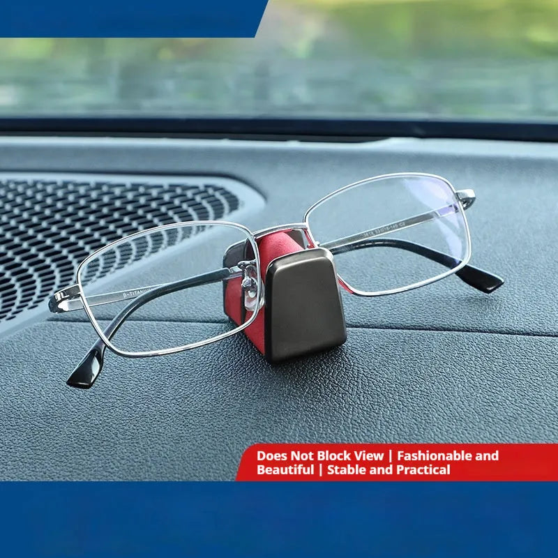 Car dashboard glasses clip nose pad in zinc alloy leather with compact 3.7cm dimensions