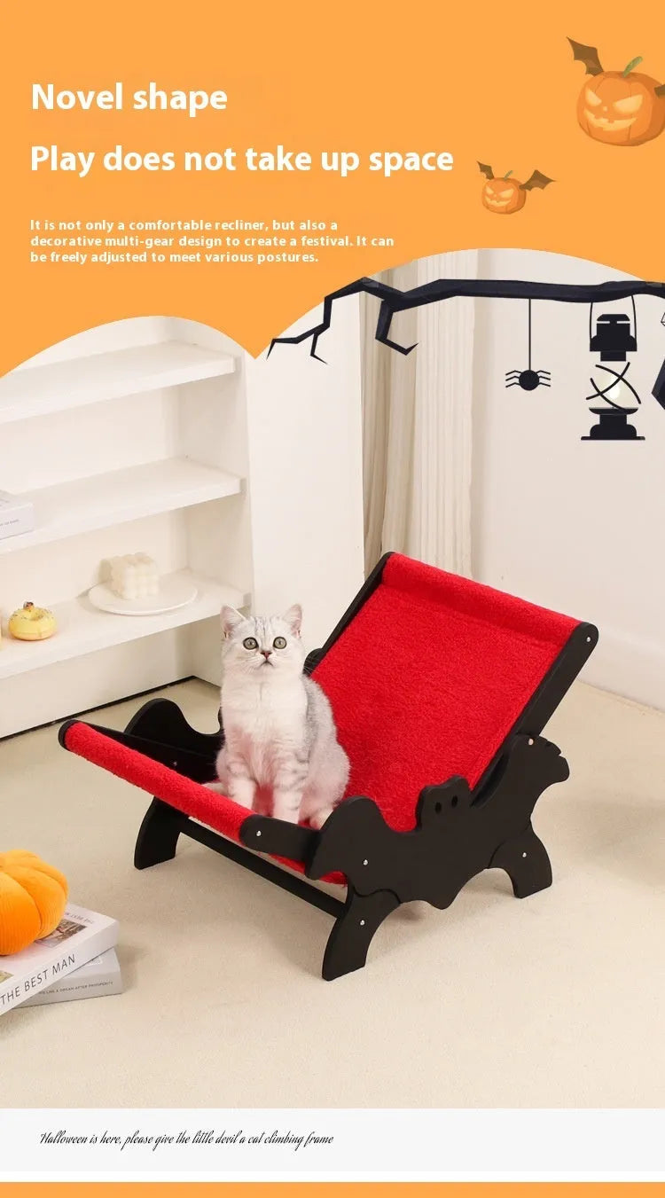 Black and red wooden cat lounge chair pet bed with MW-054 specification