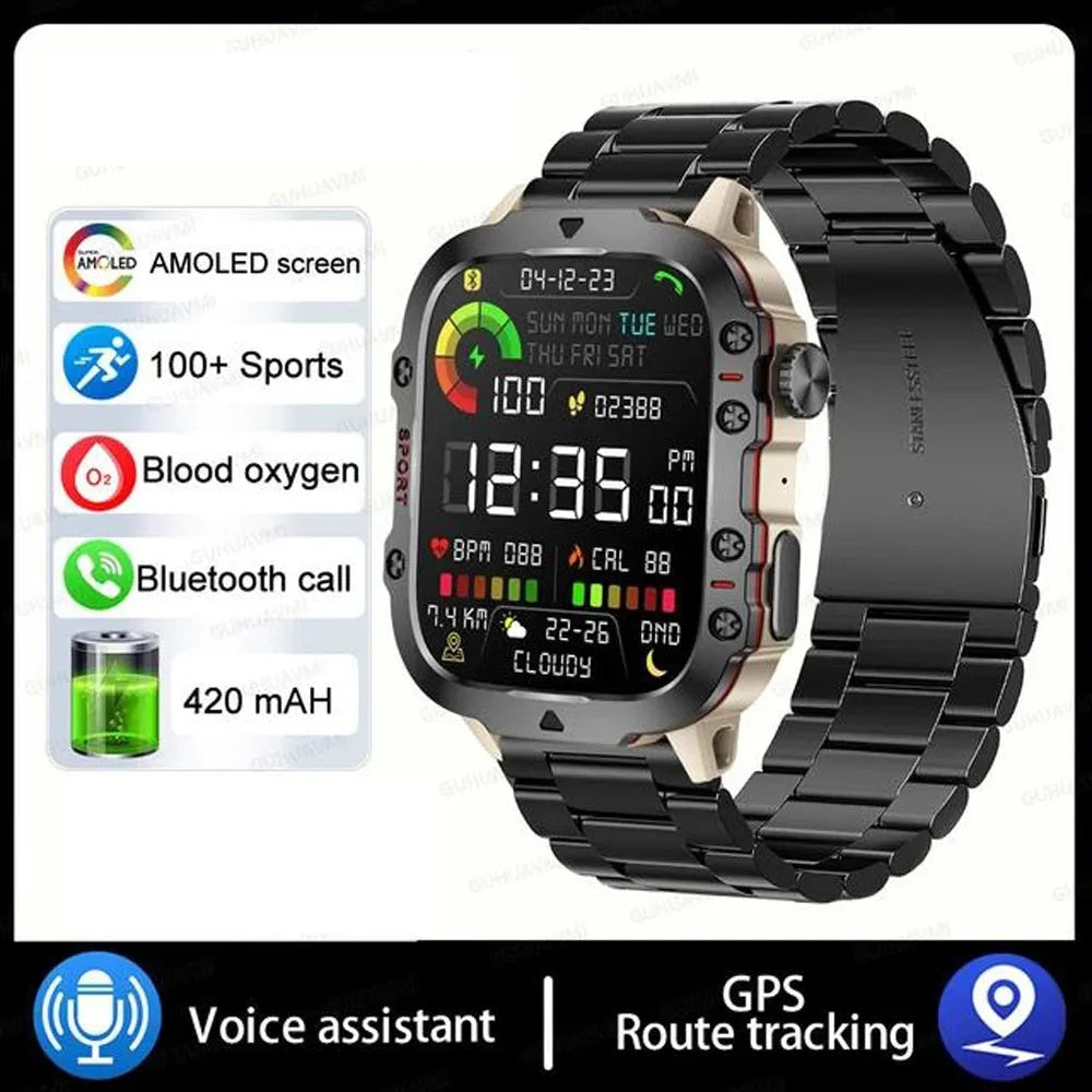 QX11 Smart Bluetooth Watch with zinc alloy case and TFT touchscreen display.