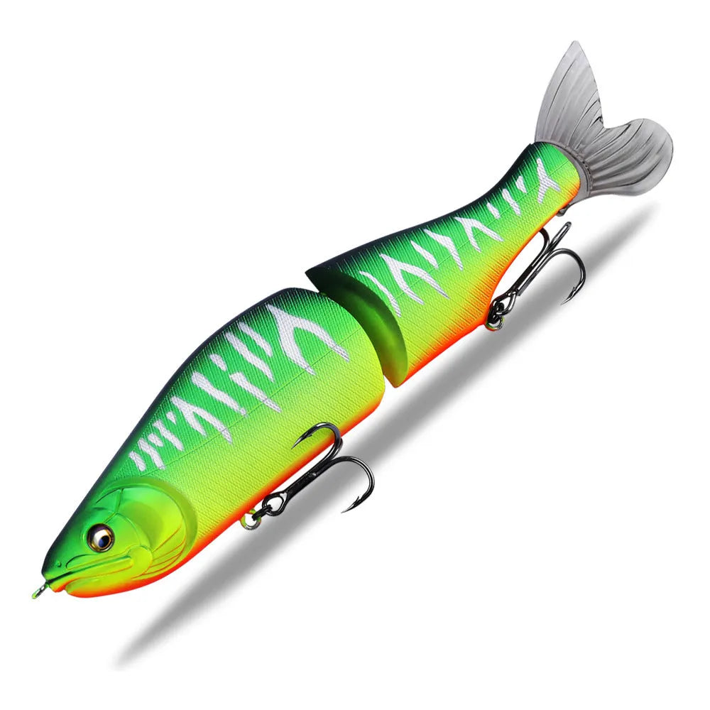 185mm long soft plastic fishing lure for bass, shown in one of 15 available colour options.