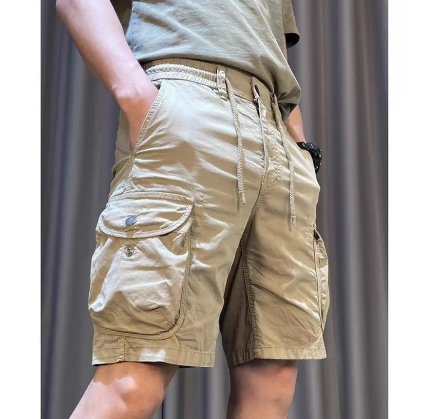 Loose straight leg overalls pants with multiple pockets in black, grey, green or khaki colours