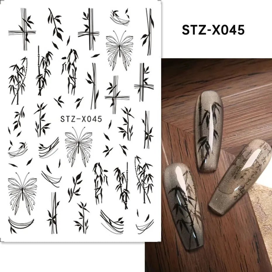 Black and silver stripe nail art stickers for French manicure designs in plastic material