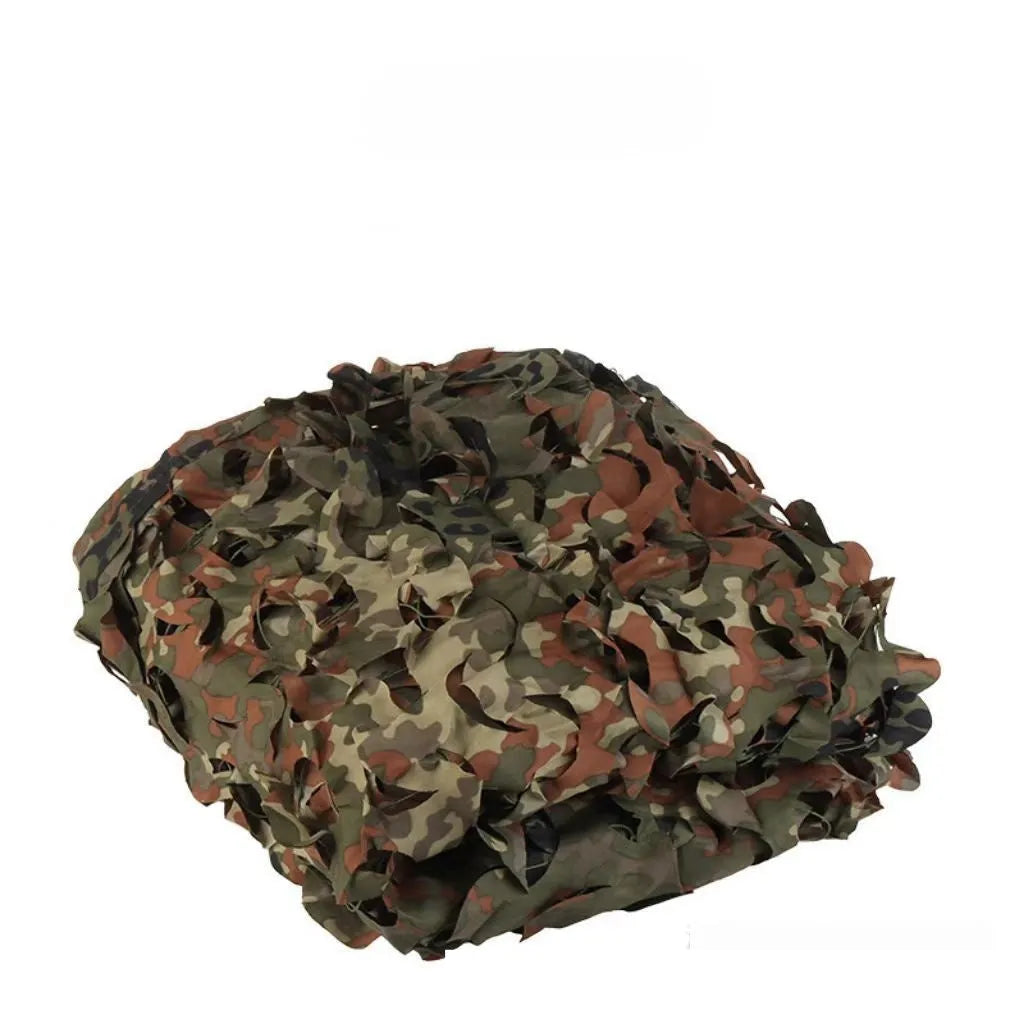 Camouflage netting set showing multiple pattern options for outdoor concealment with UV and infrared protection