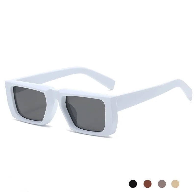 Special-shaped sunglasses with UV400 protection in multiple colour options including black, blue, green and transparent frames