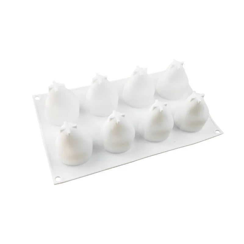 Silicone baking moulds in pineapple pine cone and pear shapes for Italian mousse