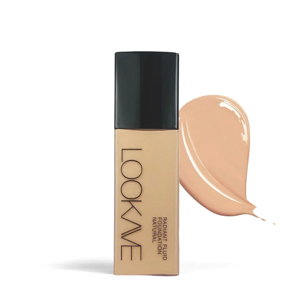 LOOKAVE matte liquid foundation bottle with 21ml content in Ivory White shade