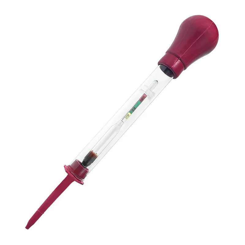 Glass electrohydraulic hydrometer for automobile battery electrolyte testing with suction type design