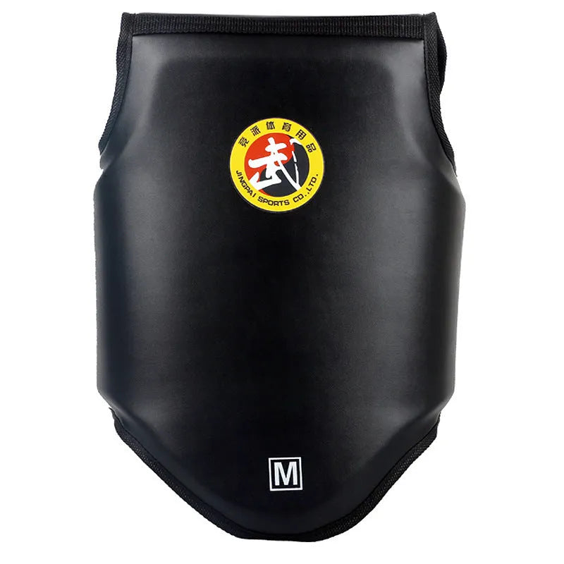 One-piece boxing chest protector in red blue or black PU material for S M L sizes