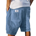 Men's straight-leg corduroy shorts with multi-pockets and embroidery detail in various colours