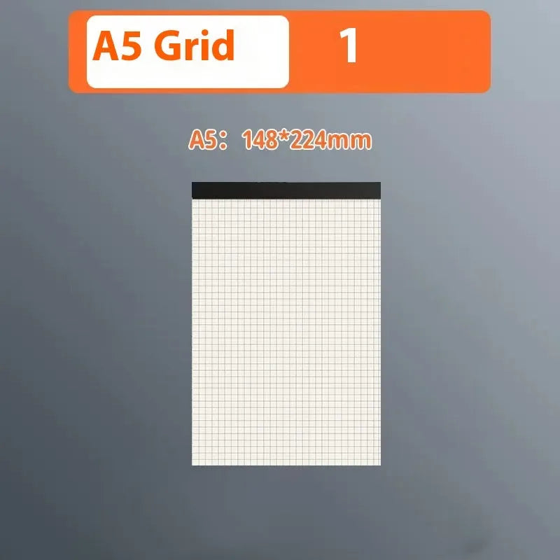 A5 and B5 thickening writing pads with tearable sheets in horizontal line, grid and blank paper options