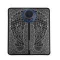 Remote control foot massage cushion with LCD display and leather upholstery