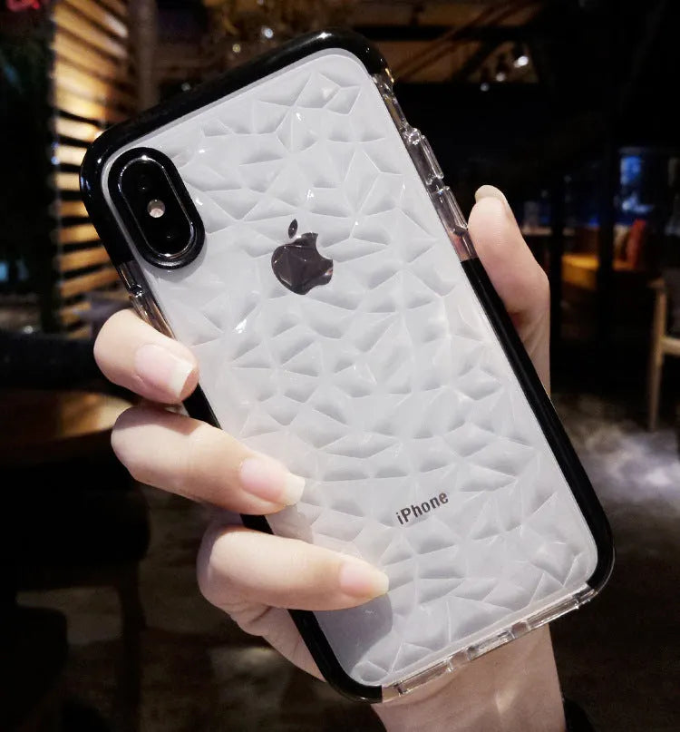 TPU smartphone back cover case with striped pattern for iPhone models