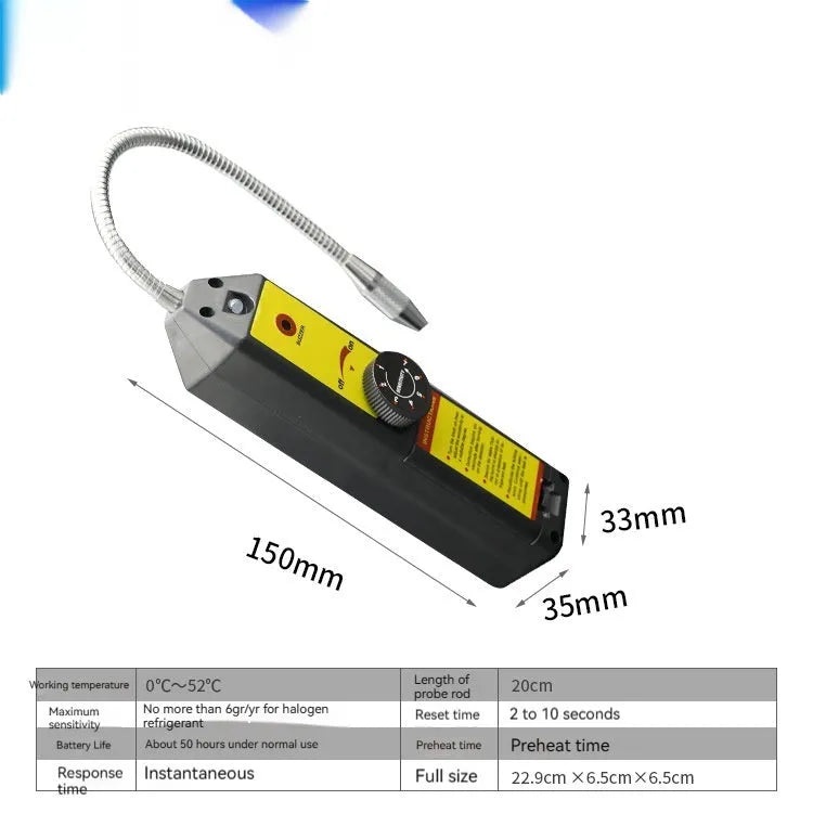 WJL-6000 halogen refrigerant leak detector for automotive air conditioning systems with extended probe