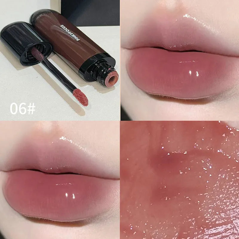 Black Shiny Makeup Mirror Lip Lacquer tube in one of six Black Citrus shades