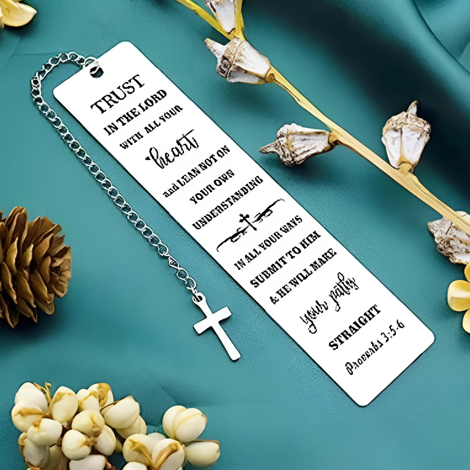 European style stainless steel bookmark with CF-S5170 steel colour finish for Bible marking