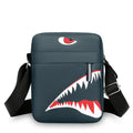 Men's small casual crossbody bag in Oxford cloth with animal print pattern
