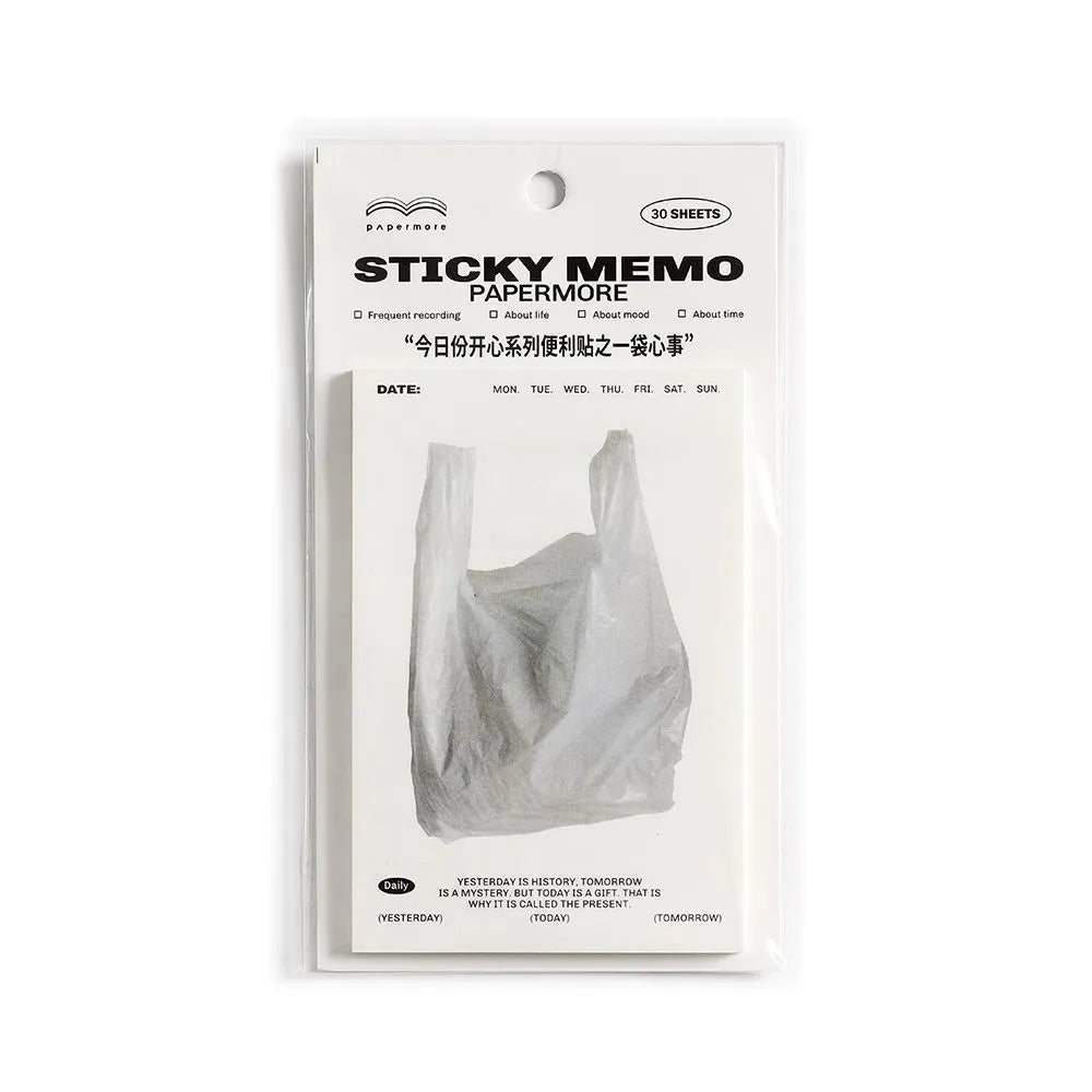Today's Happy Series sticky note pad with 30 writing paper pages in choice of four cover colours