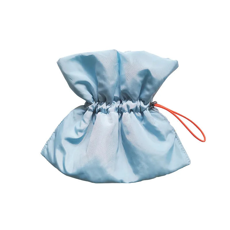 Adjustable soft cat recovery cone collar in blue with elastic buckle for post-surgery protection